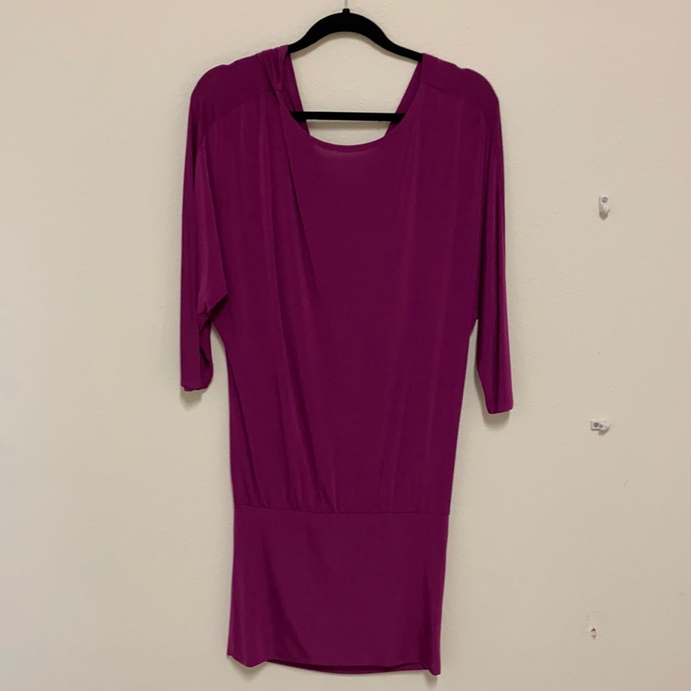 Marciano Magenta Purple Drapey back dress